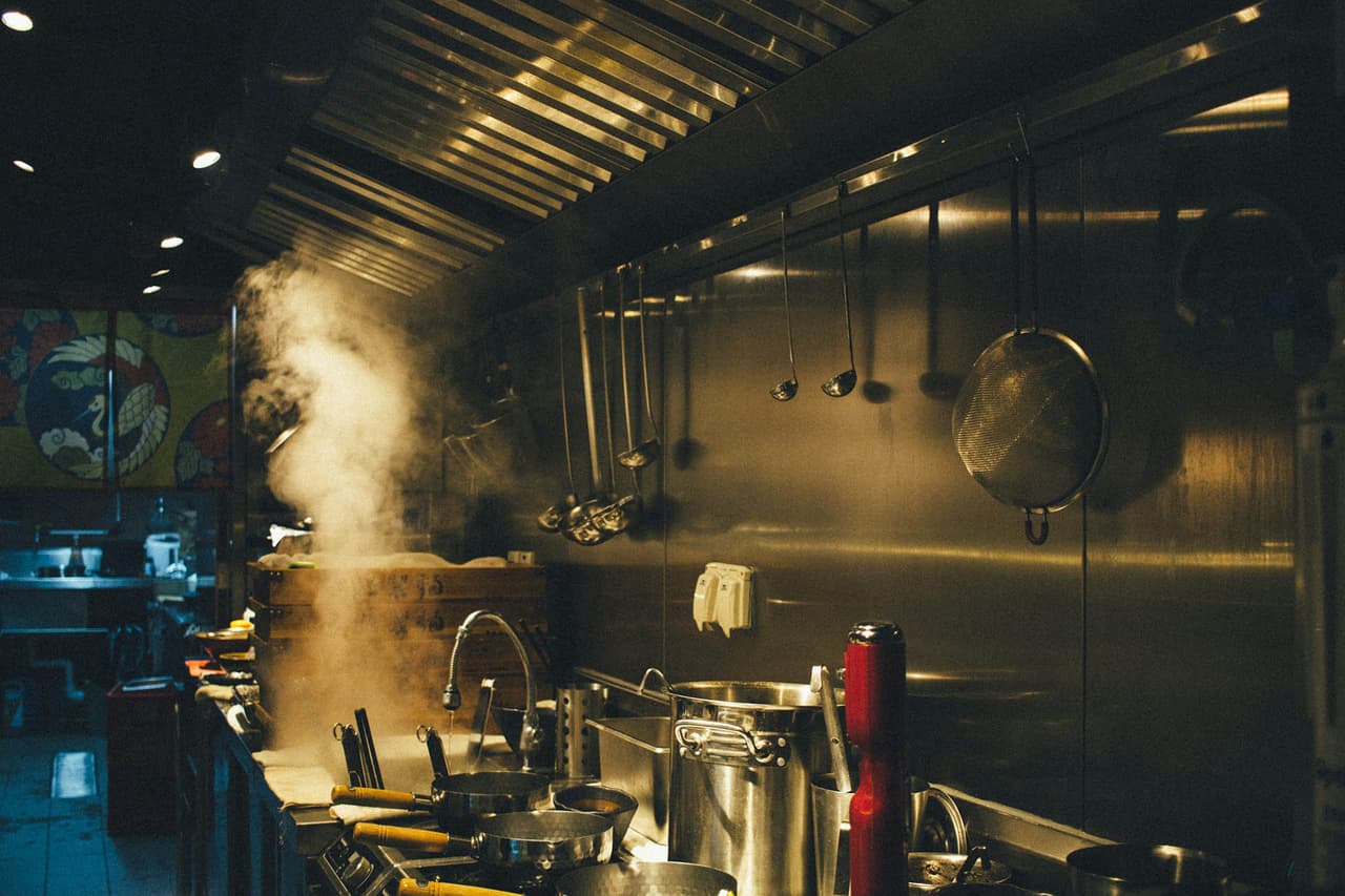 Kitchen with non-Jewish cook
